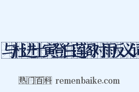 与杜进士寅登白莲阁对雨反义词是什么意思的图片